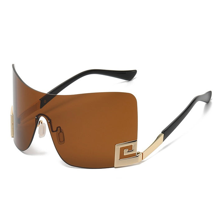 Large frame integrated sunglasses