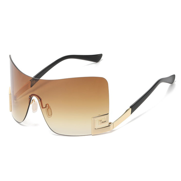 Large frame integrated sunglasses