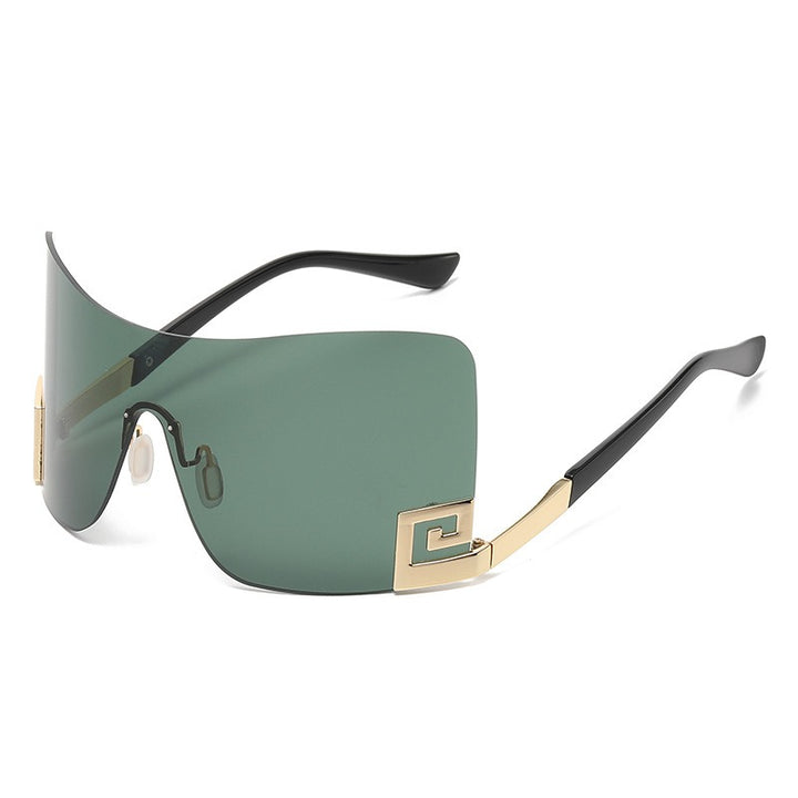 Large frame integrated sunglasses