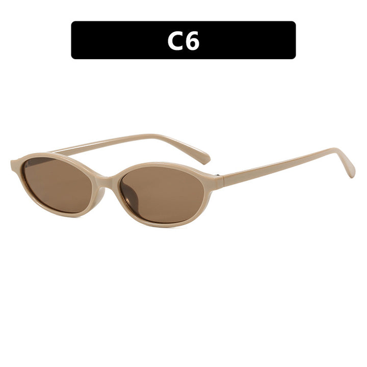 Elliptical small frame sunglasses