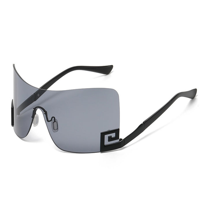 Large frame integrated sunglasses