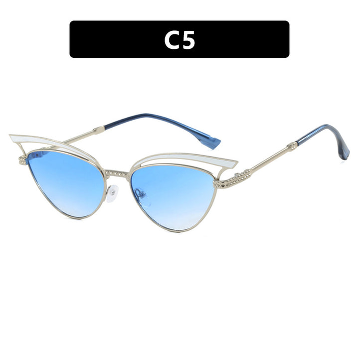 Cat eye hollow sunglasses