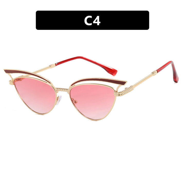 Cat eye hollow sunglasses