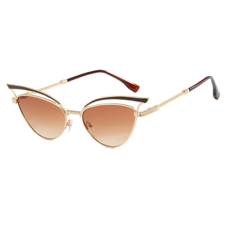 Cat eye hollow sunglasses