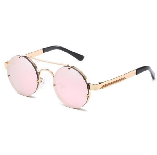 Retro Round Steampunk Sunglasses