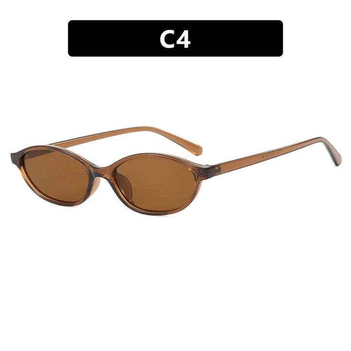 Elliptical small frame sunglasses