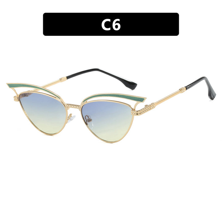 Cat eye hollow sunglasses