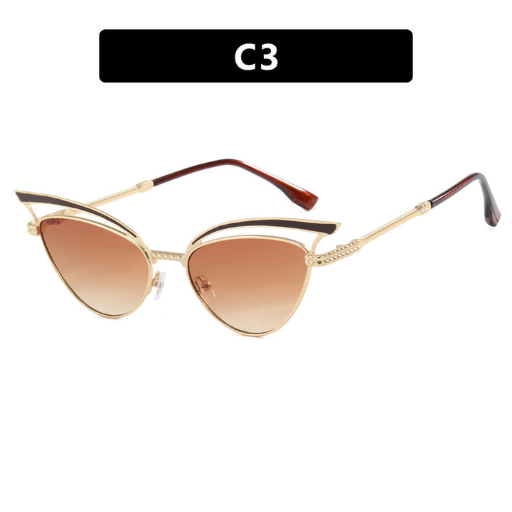 Cat eye hollow sunglasses