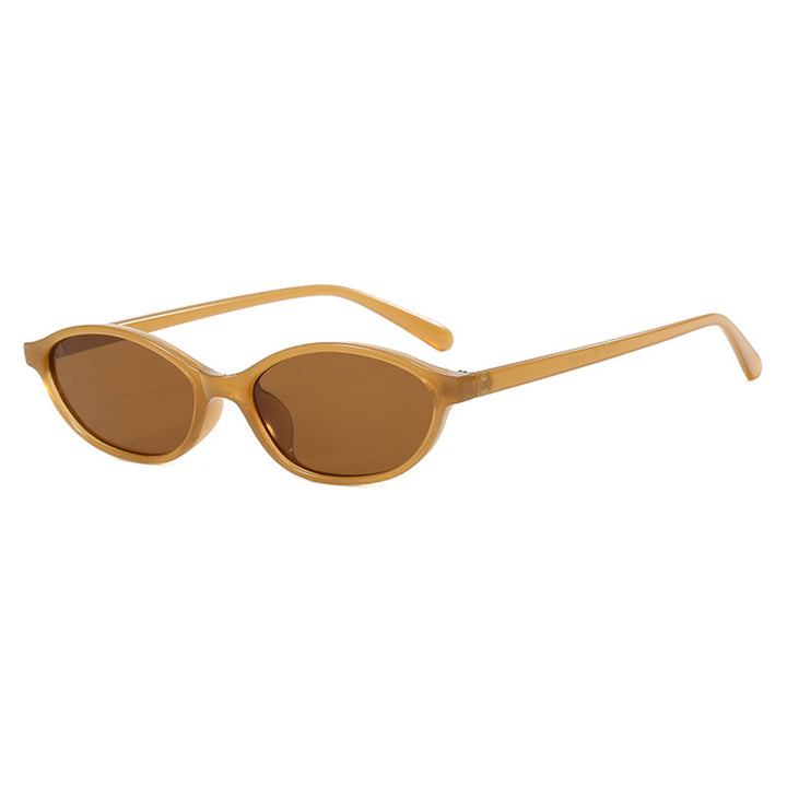 Elliptical small frame sunglasses