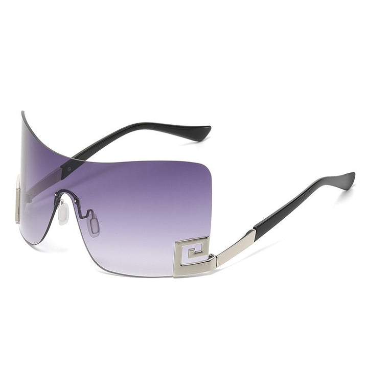 Large frame integrated sunglasses