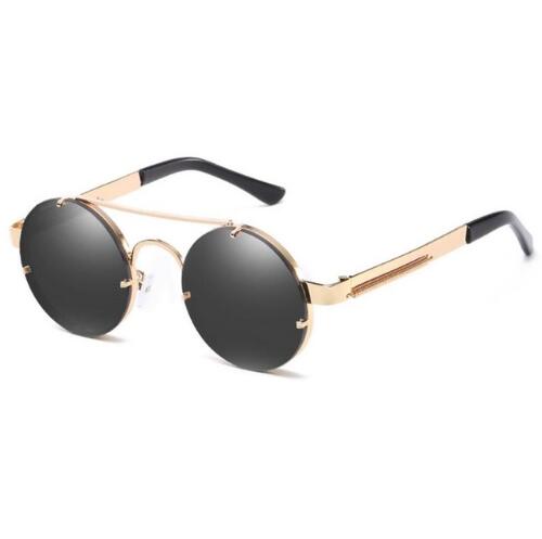 Retro Round Steampunk Sunglasses