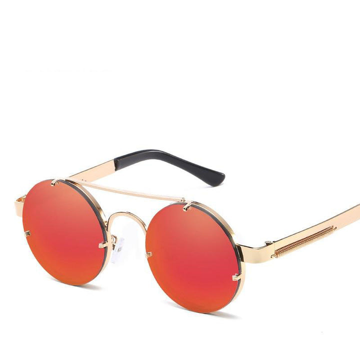 Retro Round Steampunk Sunglasses