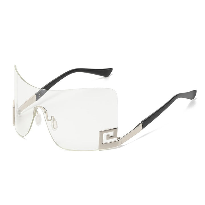 Large frame integrated sunglasses